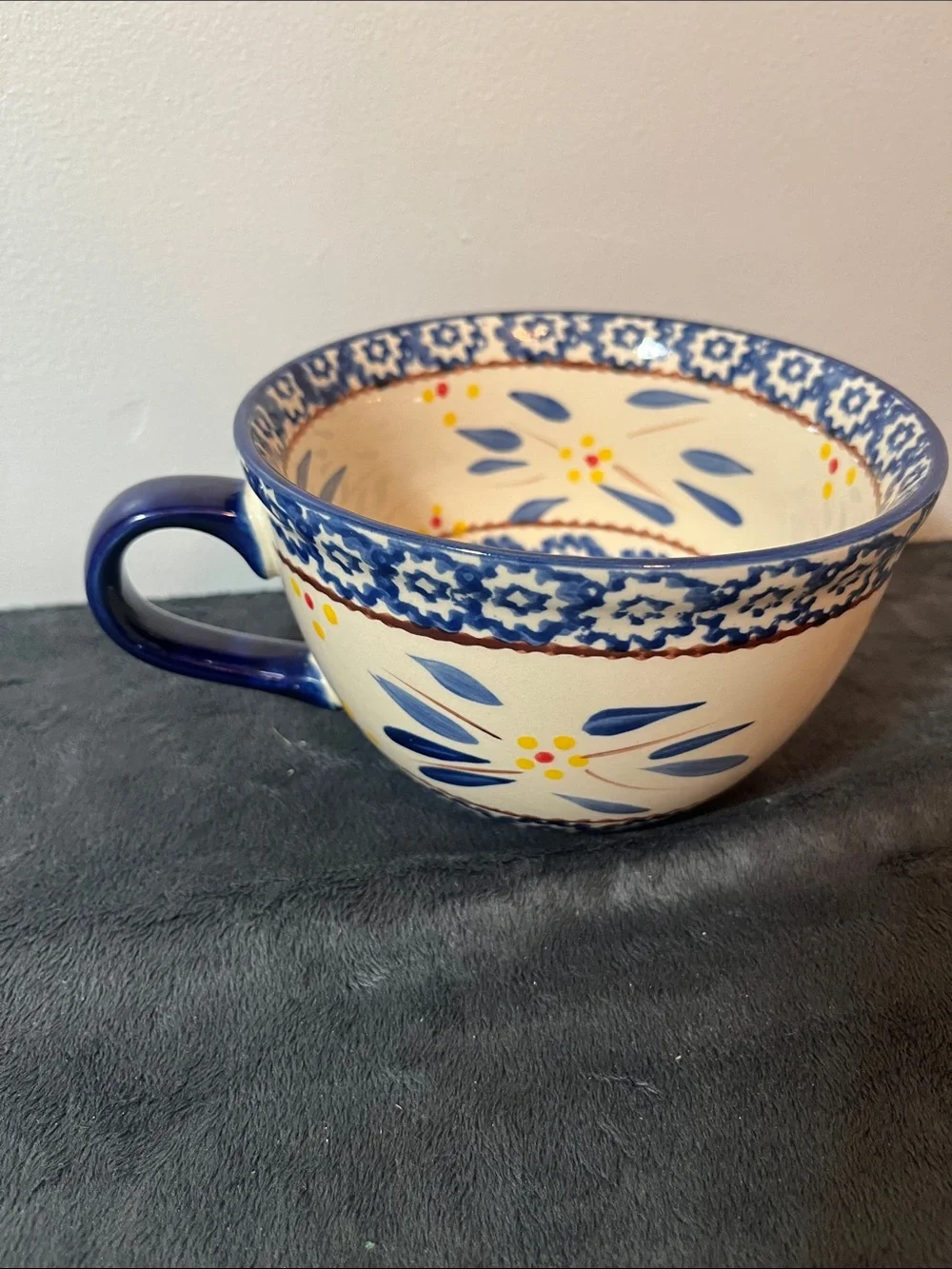 Temp-Tations Temptations Blue OLD  WORLD Soup & Bread set kitchen bowl platter